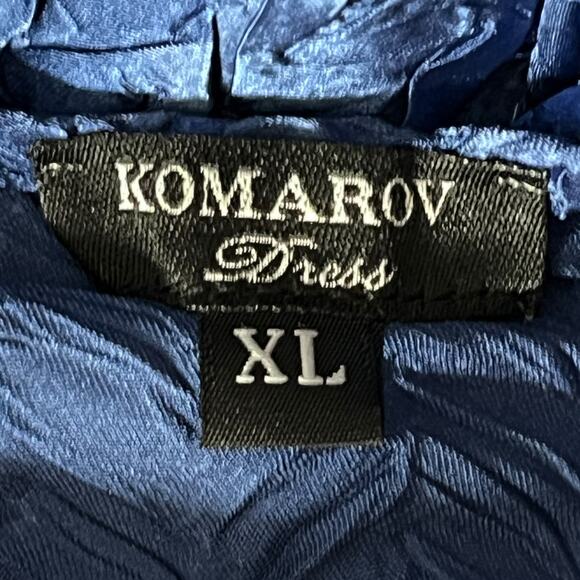 Komarov dress beaded v neck chiffon charmeuse midi size X-Large XL - Picture 5 of 5